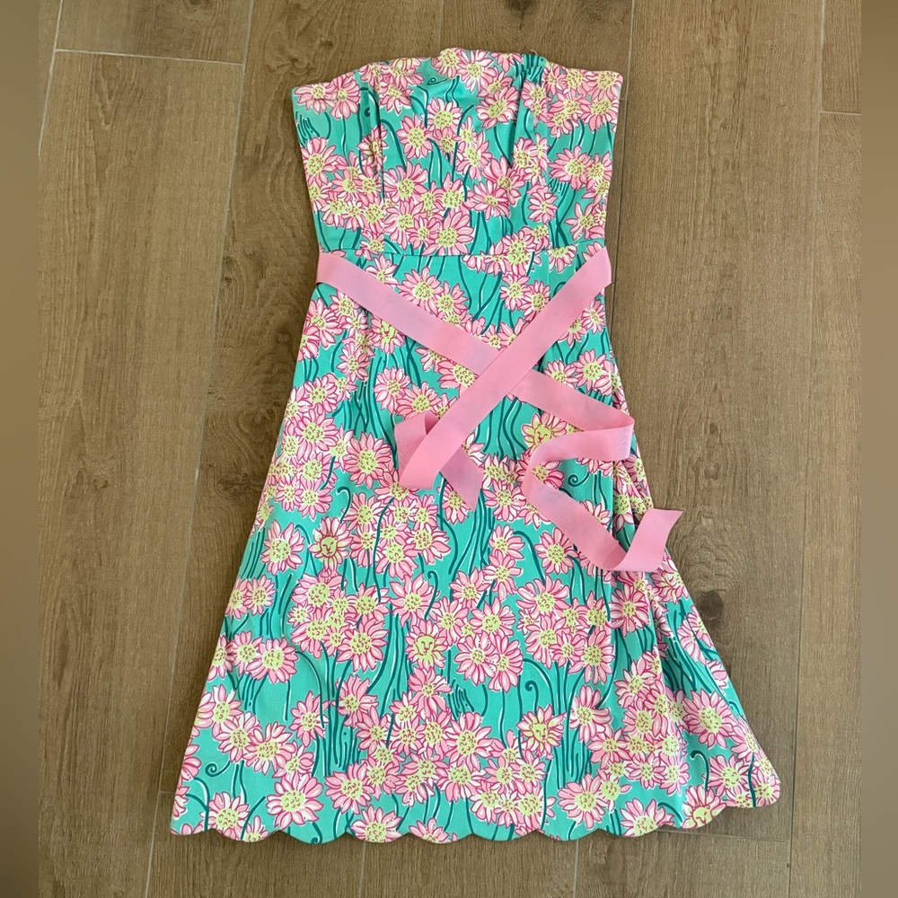 Vintage Lilly Pulitzer strapless dress